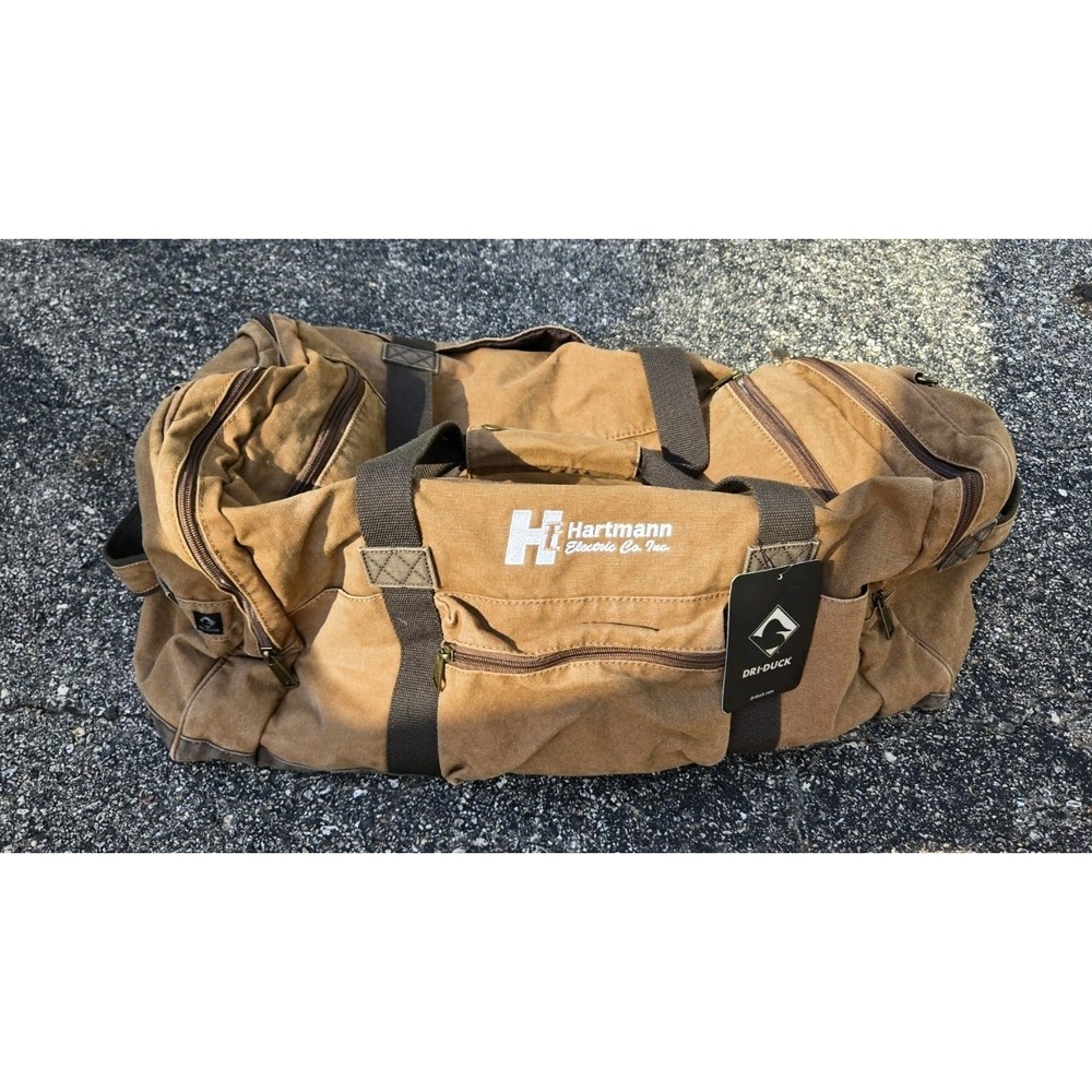 DRI DUCK 1040 60L Expedition Duffel Bag Canvas Field Khaki NWT Work Travel